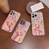 Passen Sie die Pink Bowtie Girl Hülle für iPhone 15 14 13 12 11 Pro Max X XR XS personalisierte Glas-Telefonhülle an