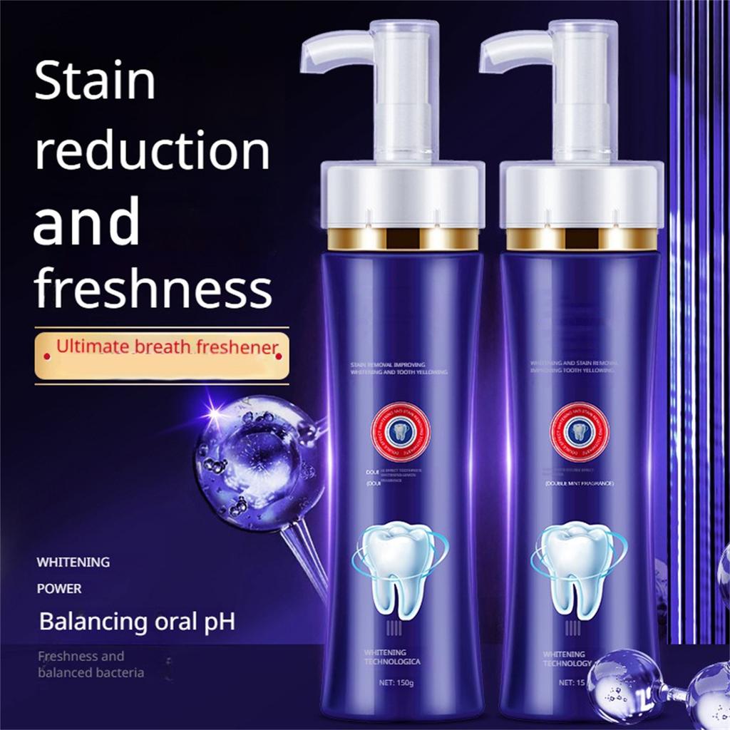 Dual-effect Whitening Fresh Toothpaste Remove Bad Breath Clean Teeth Stains150g