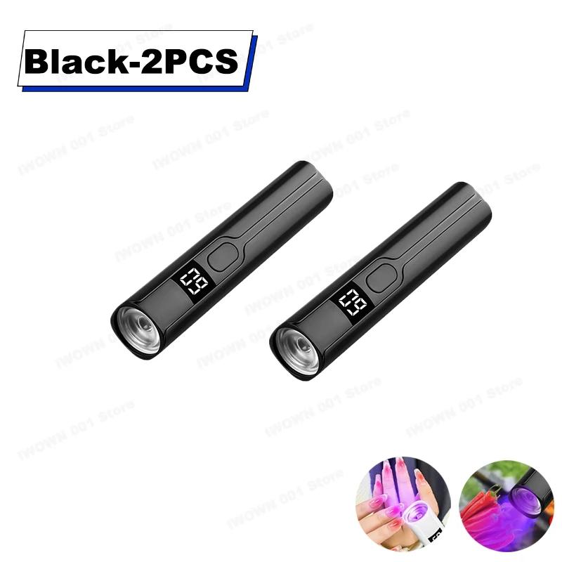 Timing Display Portable Handheld Mini Nail Lamp Family Quick Dry Flashlight Pen Chargeable Nail Dryer Machine Uv Led Nail Lamp