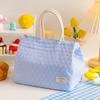 Solid Colour Women Waterproof Tote Bag Insulation Food Bag For Office Lunch Box Bag  Able Simple Large Capacity