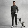 FILA Golf Series Fashion Versatile Sports Comfortable Knitted Long Sleeve Polo Shirt Men tops Gray A11M615214FMG