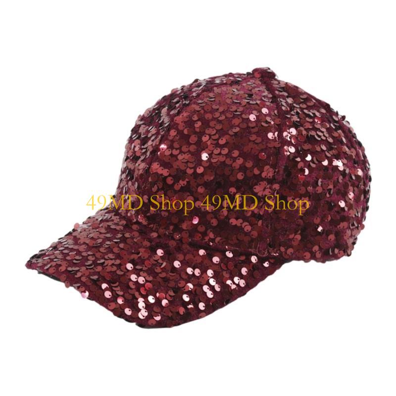 49MD Breathable Baseball Caps for Women Girls Adjustable Jeweled Sports Hat