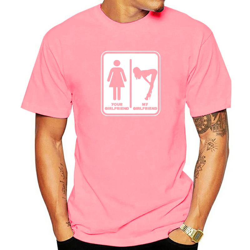 YOUR GIRLFRIEND vs MY GIRLFRIEND Unisex Cotton T-Shirt Tee Shirt Harajuku Gothic T-shirt Hip Hop T-Shirt Men Streetwear