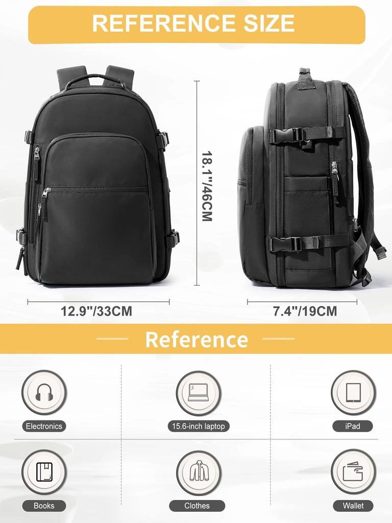 Cestovní batoh Lehký batoh Business Executive, velký pánský víkendový batoh schválený v letadle, 15,6palcový batoh na notebook