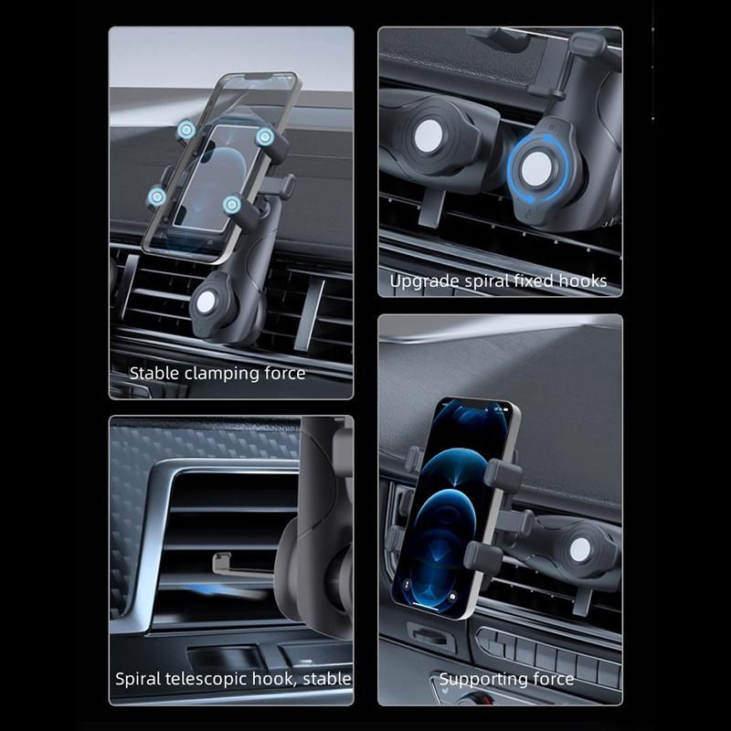 

ZY-C243 Car Air Vent Hook Mount 360 Degree Rotation Mobile Phone Holder Bracket
