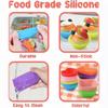 40Pcs Silicone Bakings Cups Cupcakes Liner Muffins Cake Bakings Molds Muffins Cup Nonstick Bakings Cups Bakewares Multicolor