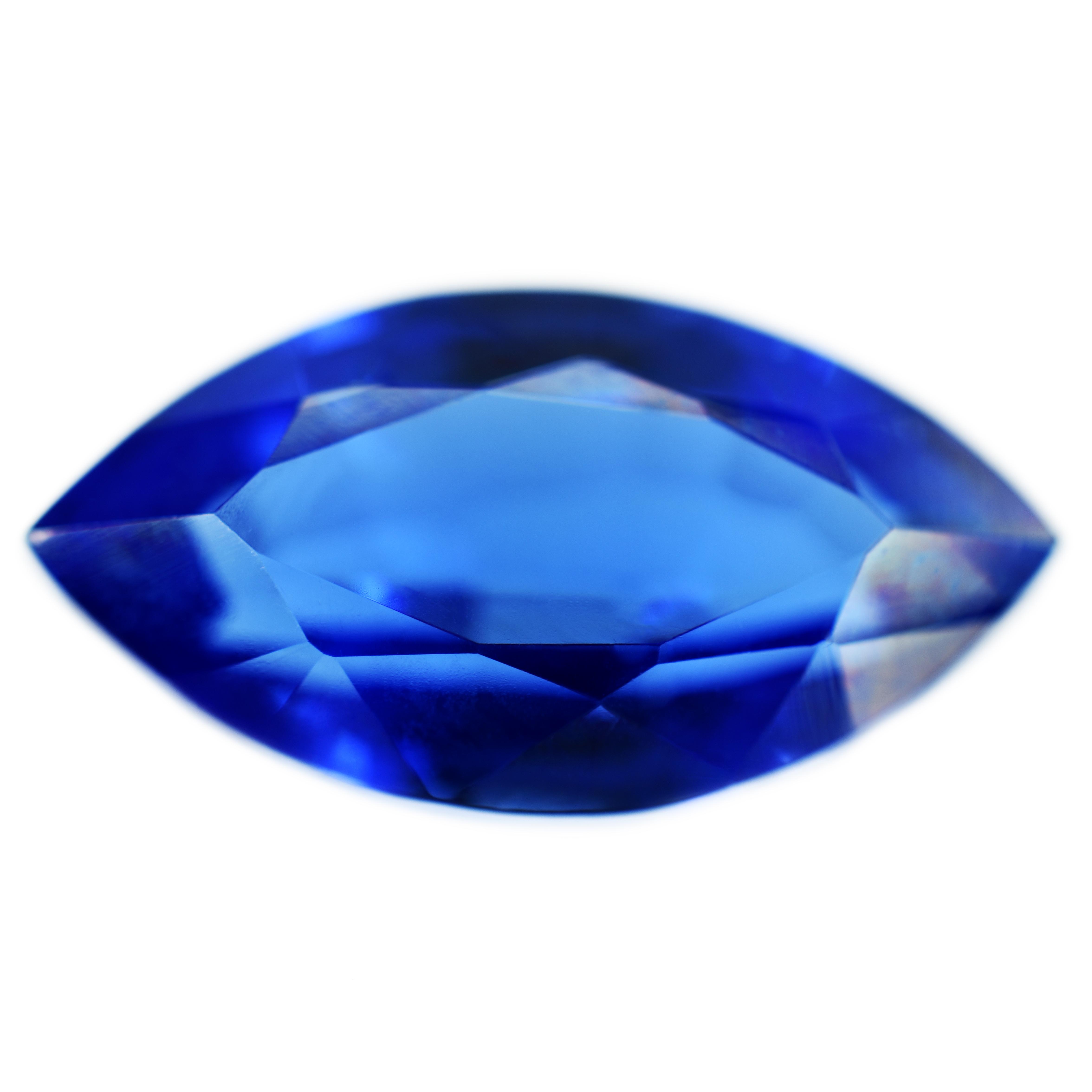 

Natural Ceylon Blue Sapphire 10ct Marquise Cut Certified Loose Gemstone 17.4 mm синій