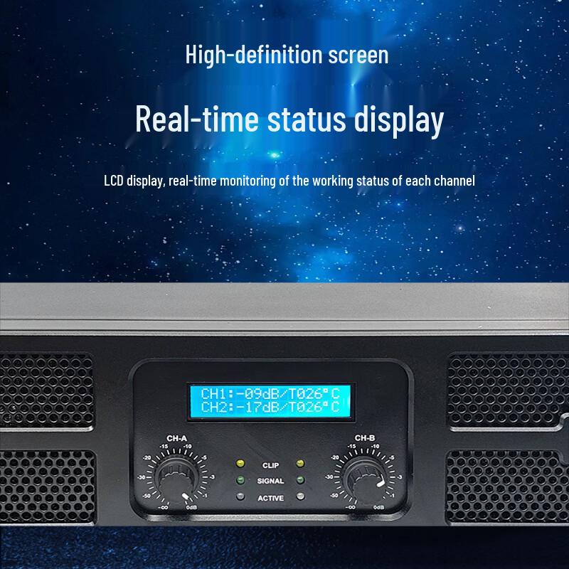 Weishu AQ-91400 Dual-Channel 1400W Conference Audio Power Amplifier (CN version)