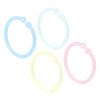 20pcs Plastic Rings Transparent Flexible Loose Leaf Book  Rings for School Home Office Cards D