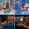 Solar-powered Christmas Tree Candy Ground Lights, Holiday Lawn Scene Decorations, Ambiance Lights, Outdoor Courtyard Landscape L