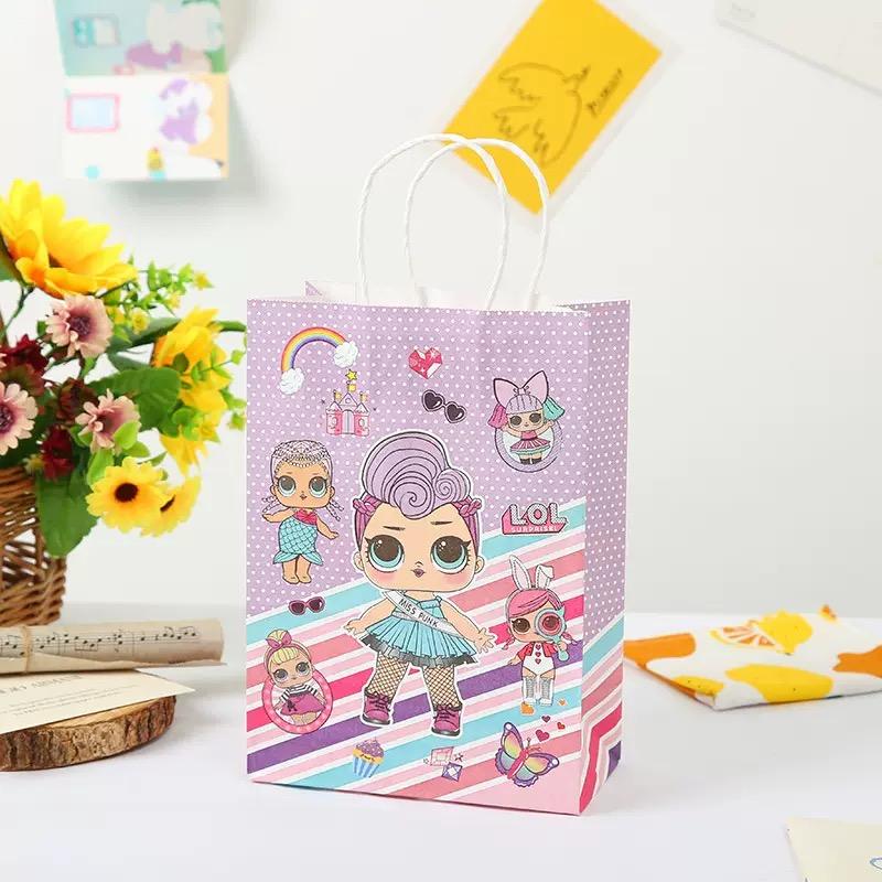 Surprise Doll Birthday Theme Decorations Backdrop Baby Shower Suppl Lol Party Cake Topper Balloon Paper Banner Plates Cups for Round Sensory Durable
