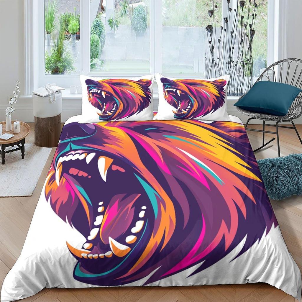 Tooth Duvet Cover Sets For Teens Queen King Lightweight Quilt Covers Animal Teeth Cartoon Teeth Bedding Sets Room Decor No Quilt