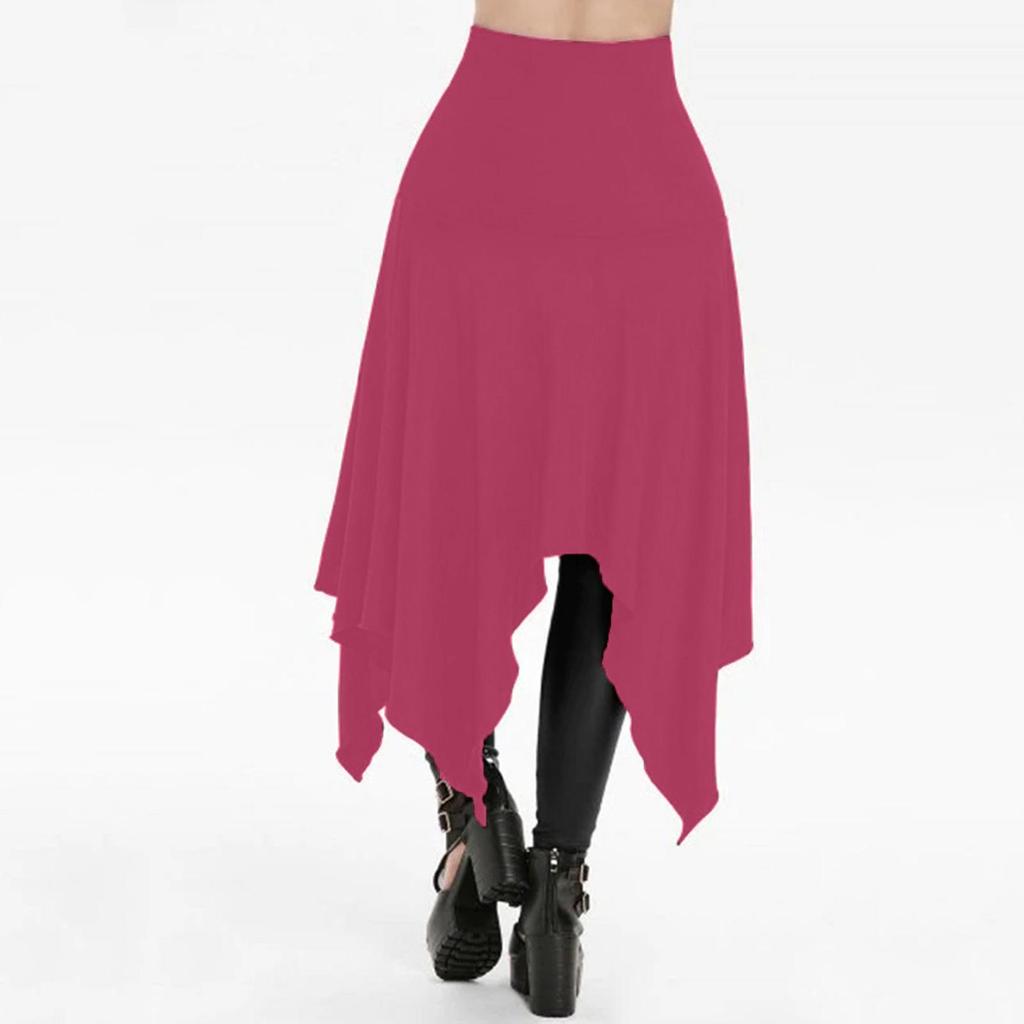 Moteriškas sijonas Hollaween kostiumas Steampunk stiliaus gotikinis cosplay netaisyklingas aukštu juosmeniu suvarstytas raištinis vientisos spalvos senovinis viduramžių ilgas sijonas