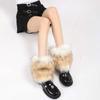 Women's Fashionable Plush Leg Warmers for Adding Warmth Cold Weather Thermal Fuzzy Furry Boot Covers Footless Socks