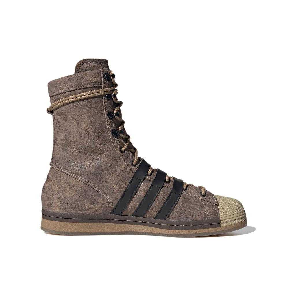 Adidas Originals Melting Sadness X Superstar Series Rabbit Hole Series Classic Shell Toe High Top Sneakers Unisex Sneakers Brown FZ6577