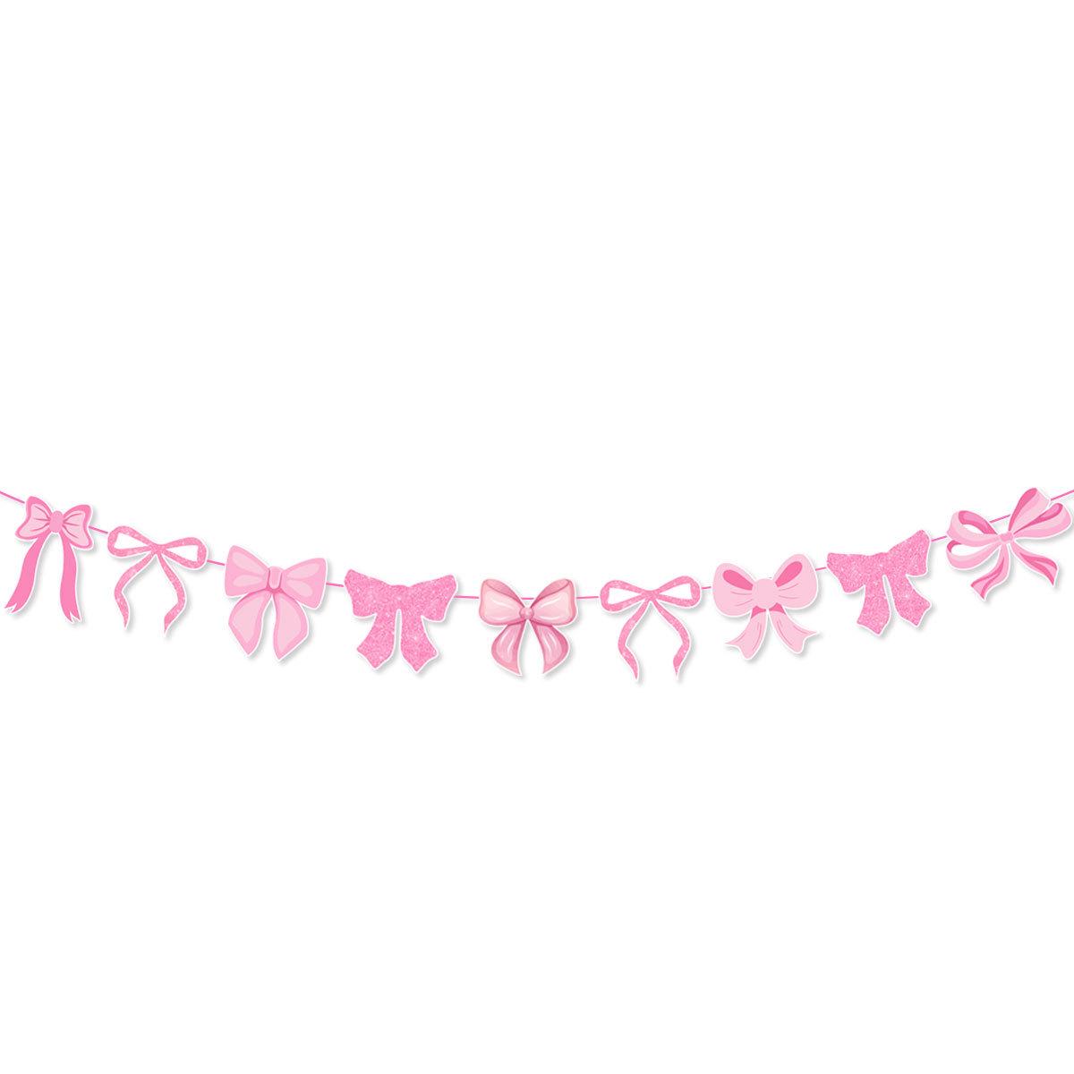 

Butterfly Bow Party Banner & Spiral Swirl Hanging Decorations