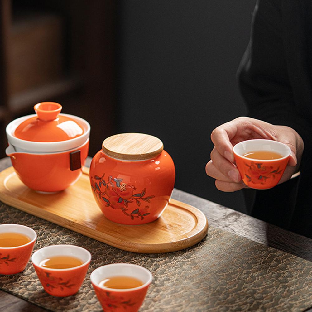 

Chinese Kungfu Tea Sets With 4 Tea Cups Multifunctional Teapot Kit For Travel Picnic China Mainland
