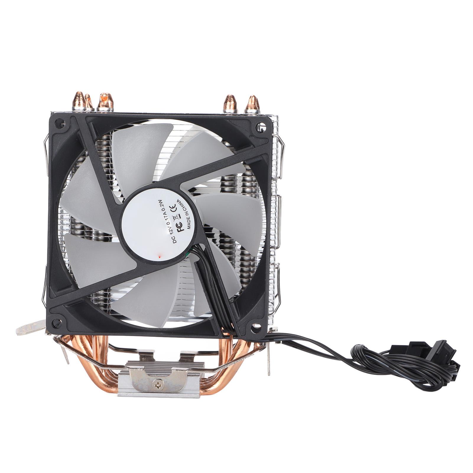 

Компьютерные вентиляторы охлаждения ЦП RGB 90 мм 3-контактные 4 тепловые трубки Бесшумная работа Подключи и работай Вентилятор ЦПДвойной вентилятор