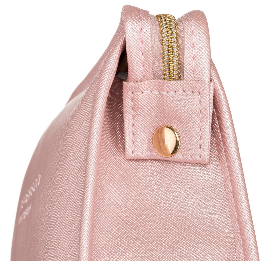 Compact women's cosmetic bag made of eco-leather - Peterson