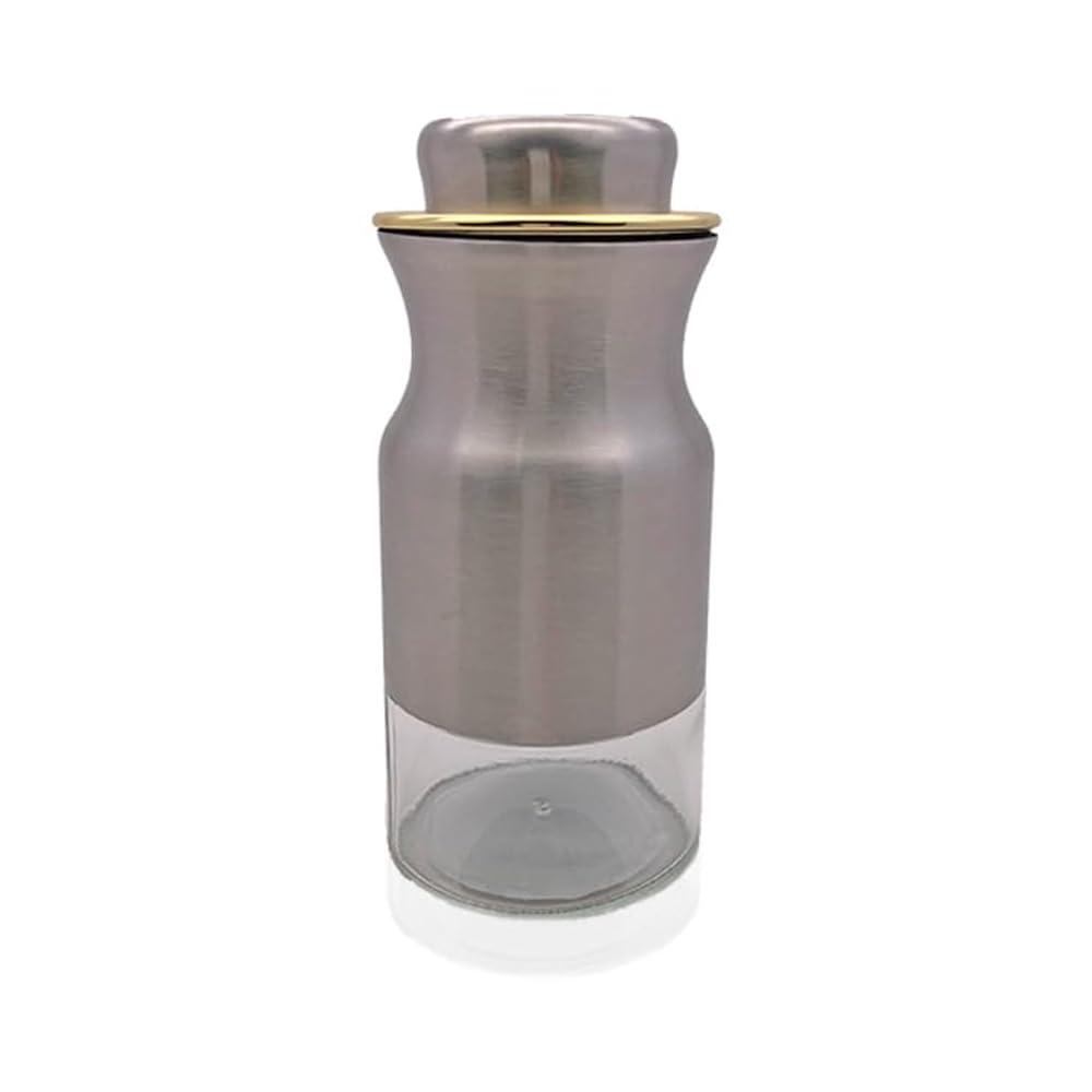 RSINC Salt and Pepper Shakers Set with Adjustable Pour Holes - Stainless Steel with Adjustable Dispensing | Perfect for Every Meal  GLASS