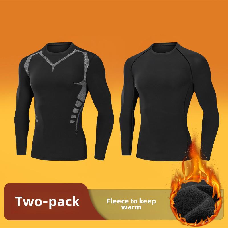 Men's Winter Thermal Fitness Tights: Quick-Dry, High-Elastic Running Suit with Velvet Lining