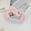 Multifunctional Mini Cosmetic Bag Puppy Stationery Holder Bag Sweet Small Item Bag  Girls