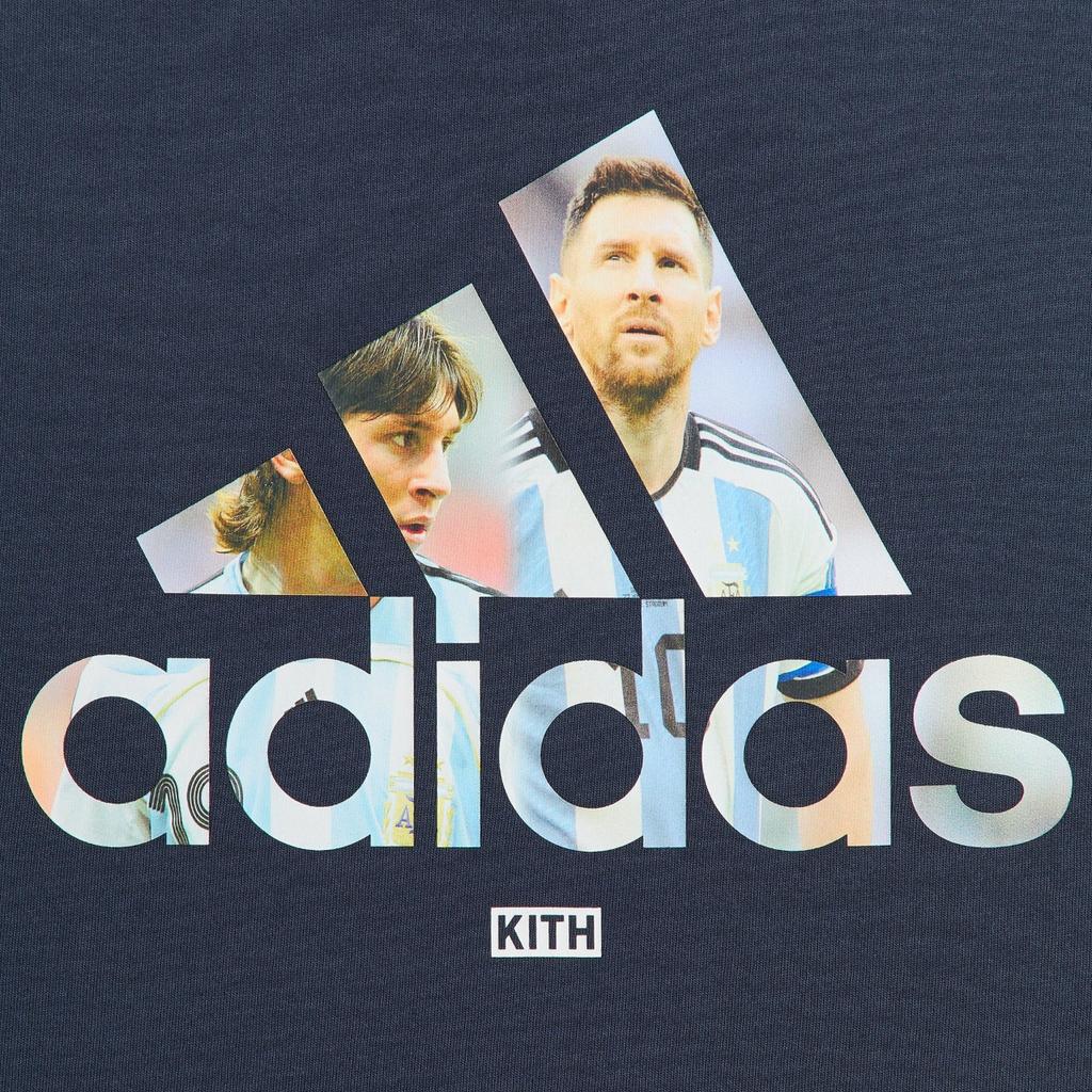 Kith X Messi For Adidas Graphic Tee Night Navy Men Tops Blue ADKU4266