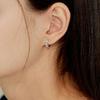 murmur [925silver]Petit cubic hoop earrings