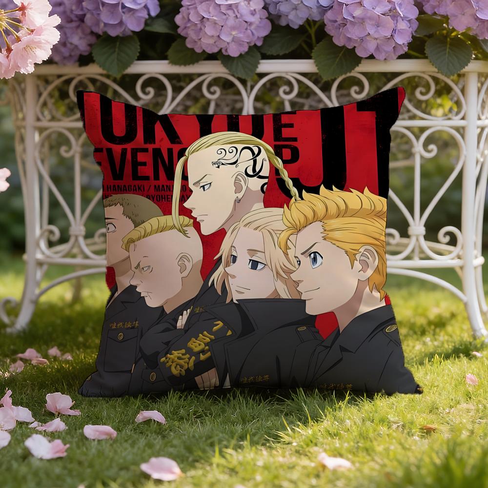 AnimeTokyo Revengers Cushion Cover Home & Car Dual-Scene Pillow Cover: Reversible for Premium Comfort