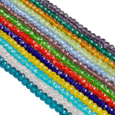 Crystal Glass DIY for Spacer Loose Beads 50Pcs Jewelry Making Faceted 6/8mm Accessories Rondelle Accessories