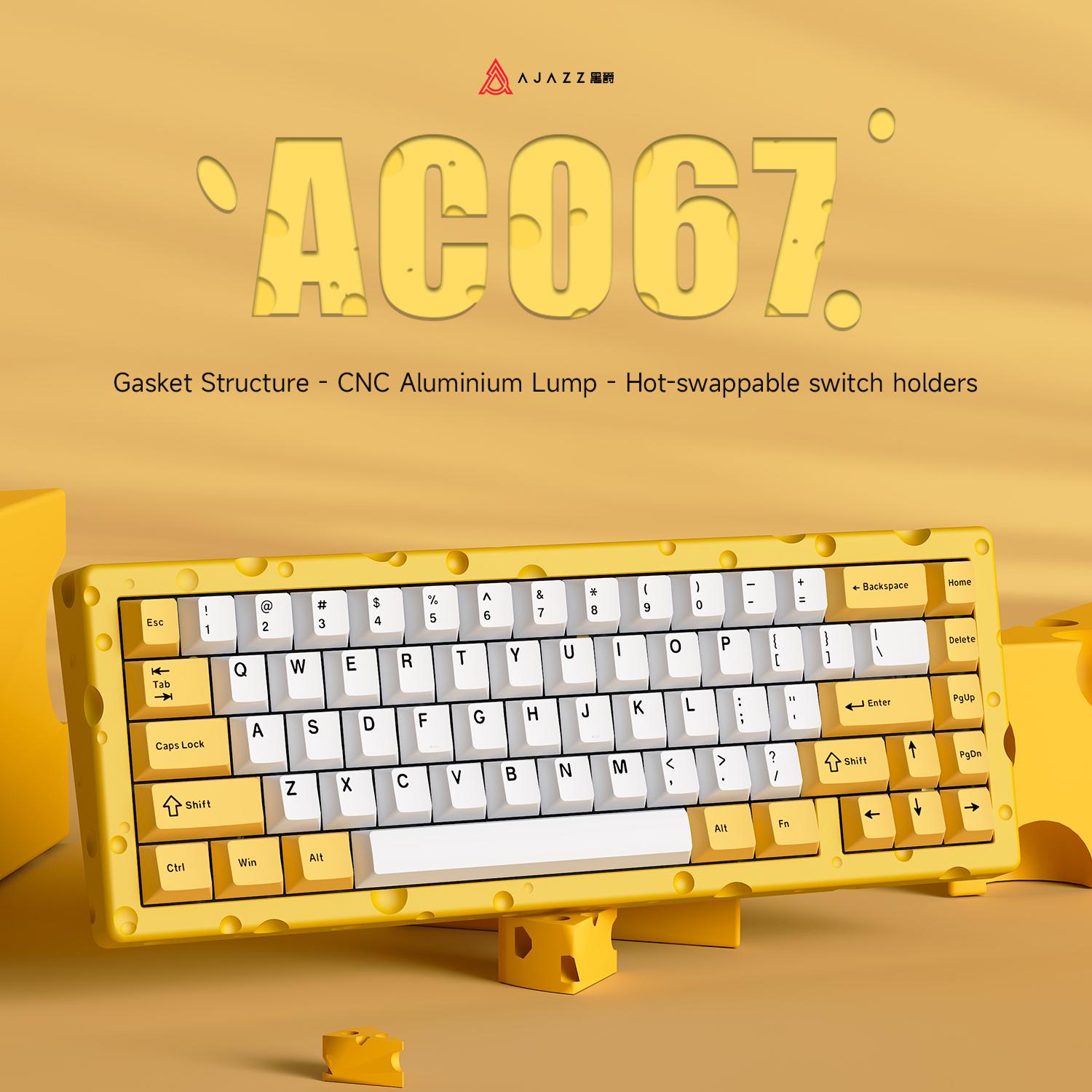 

AJAZZ AC067 Gaming Keyboard Backlit RGB Wired Keyboard жовтий