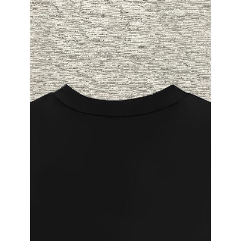 T-shirt Imprimé Mode Homme Nouveau Style Été, Col Rond, Coupe Ample, Surdimensionné, Cool, Décontracté