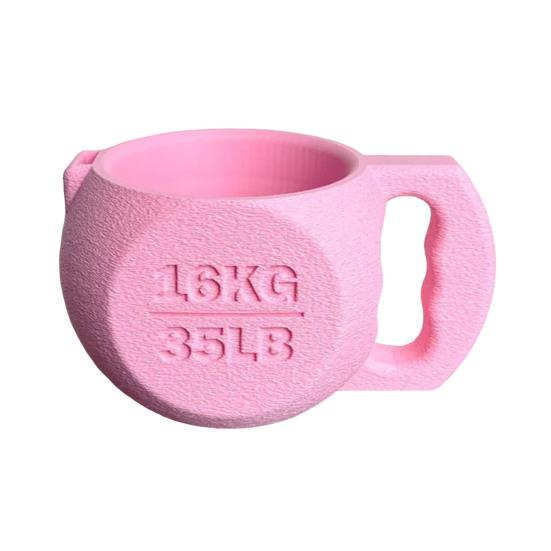 

Kettlebell Shape Ice Cream Pint Holder with Spoon Slot Funny Non-slip Ice Cream Holder for 16oz Cans Novelty Gift for Fitness Lovers Ice Cream Fans A рожевий