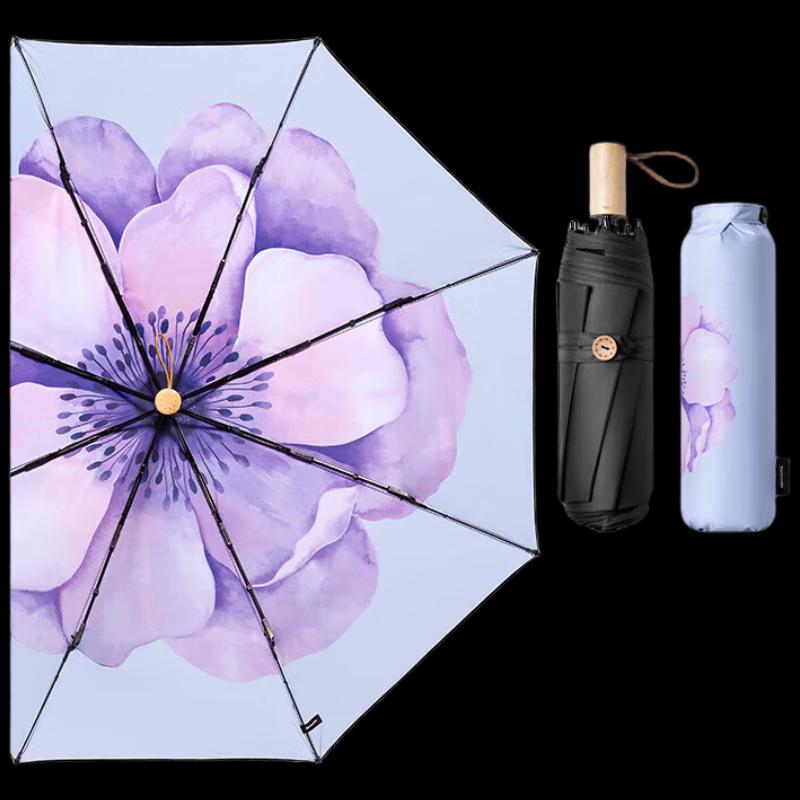 Beneunder UV Protection Three-Fold Sun & Rain Umbrella