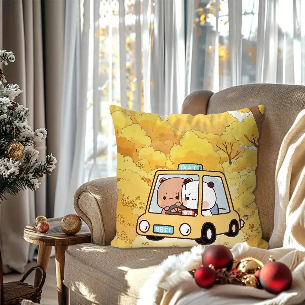 Cartoon One And Two Cloth Animation Pillow Case Square Pillow Bedroom Sofa Leisure Comfort Car Living Room Home Decoration 40X40