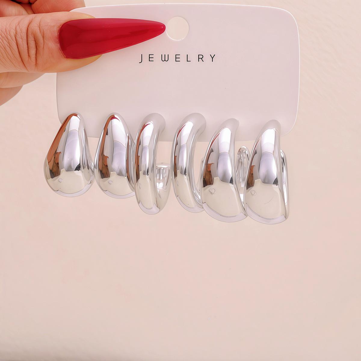 Geometric Water Drop Women s Earring Set - Creative  Stylish