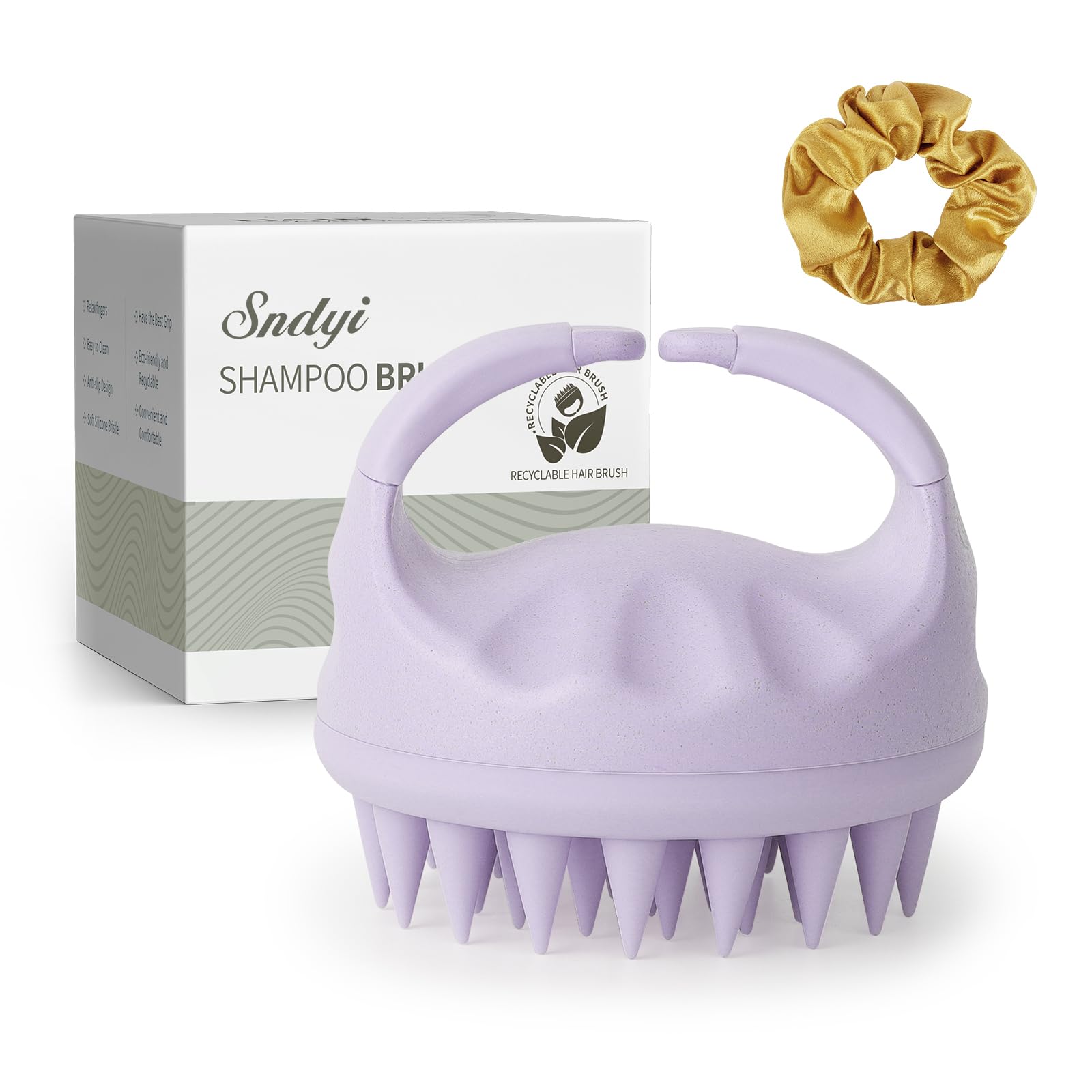 

Sndyi Scalp Made of Straw and Ergonomic Design for Scalp Shampoo Scalp Scalp Head Scalp Massage Gentle on the Hair Brush for Purple Brush, Silicone,