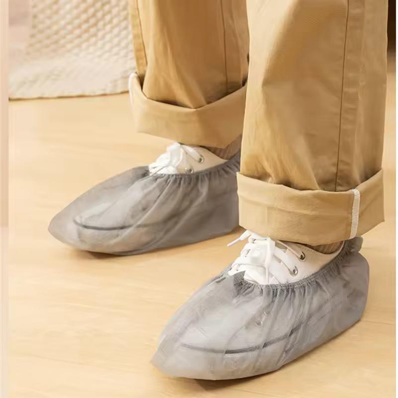 100PCS Disposable Shoe Covers Non Slip Durable Dustproof Boot Covers for Floors Indoor Outdoor Workplace Shoes Booties Protector