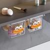 Pull-Out Bathroom Storage Box Transparent Makeup Cotton Organizer  Washstand Storage