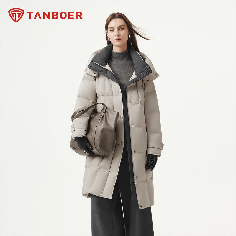 Tanboer Women's Mid-length Goose Down Puffer Coat TB5520818Z