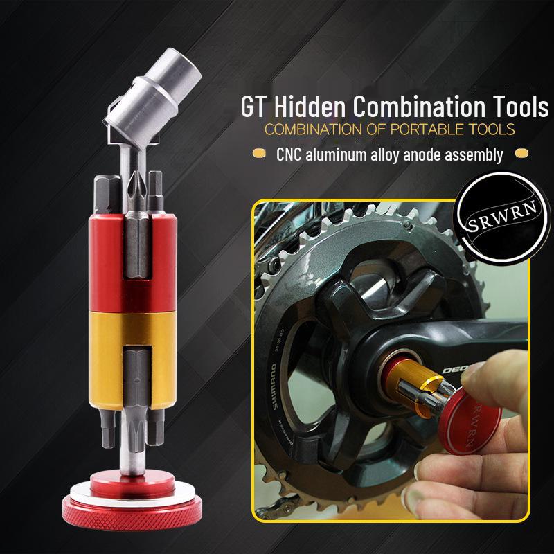 Oyuk Şaft ve T25 Altıgen Anahtar ile Kompakt Bisiklet Çok Amaçlı Aleti