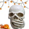 Halloween Skull Head Decor Resin Skeleton Heads Halloween Decoration Fake No Look No Say Human Skull Head Desktop Ornament