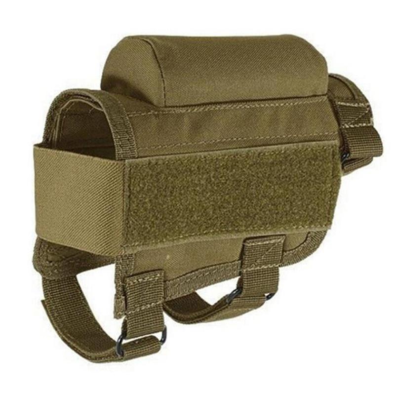 Camo Outdoor Hinterschaft Gewehr Wangenauflage Tasche Patronenhalter Verstellbares Nylon Erhöhungspad Munition Patronen Tasche für die Jagd