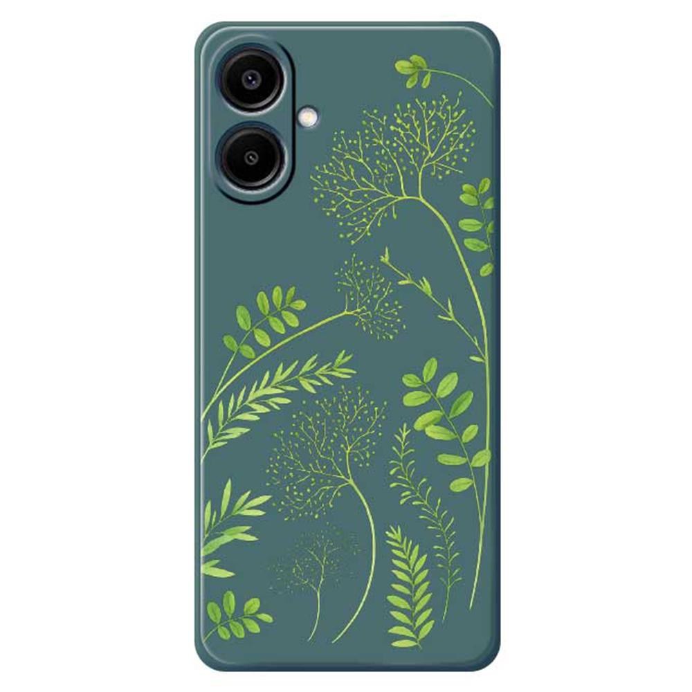 For Samsung Galaxy A07 4G Case Leaves Pattern Printing Straight Edge TPU Phone Back Cover