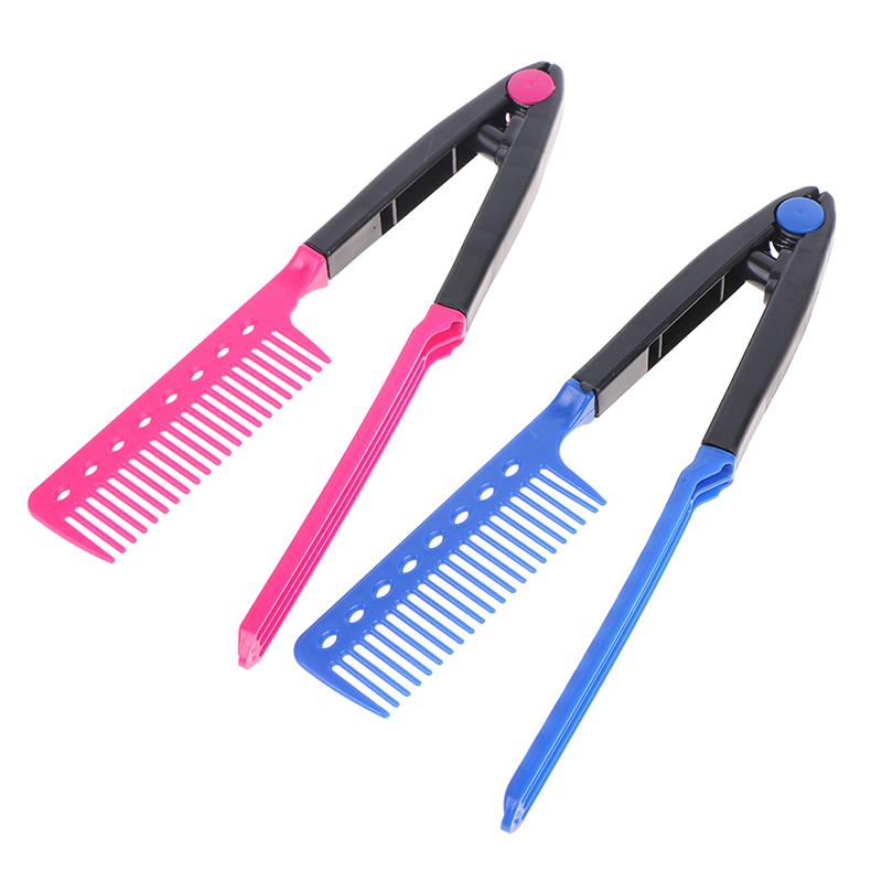 1X Straight Hair Comb Brush Tool For Dry Iron Hair Curl To Straight Hair Shaper