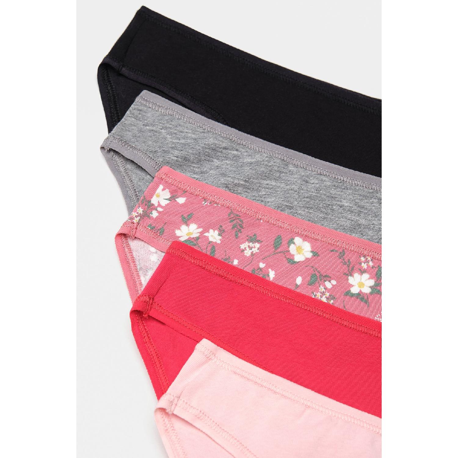 

Sweet Floral Life Multicolored 5-piece Slip Panties XS чистый