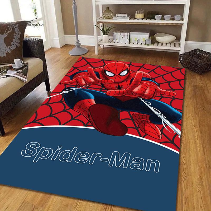 1pc Spider-Man Pattern Area Rug Soft Flannel Floor Mat for Living Room,Office,Bedroom and Carpet