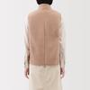 MUJI Boa Fleece XL Women's Vest, BB2T8A5A, Ivory, Women's
