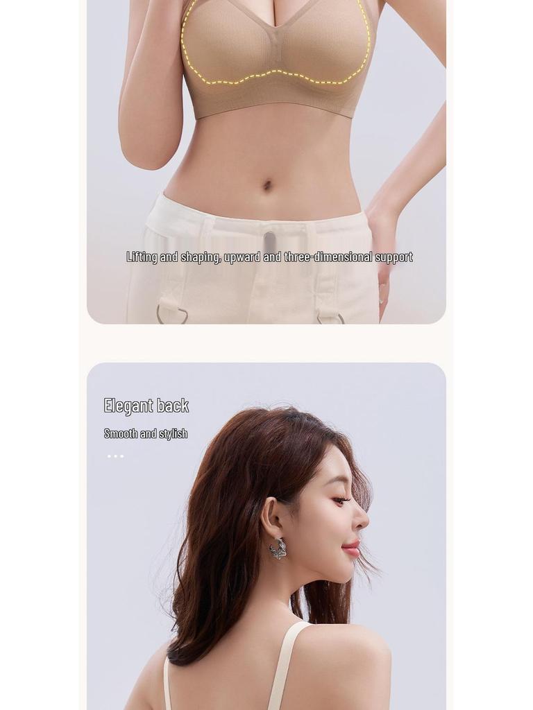 Seamless Invisible Push-Up Bra for Women - Thin, Soft, Anti-Sagging, Side Support