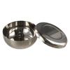Tableware With Lid Korean Stainless Steel Bowl Round Silver Rice Bowl Anti Drop Single Layer Children Bowl Cream Foam